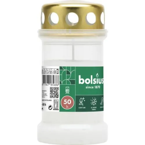 Bolsius Graflicht + deksel NR3L | Kleur: Wit