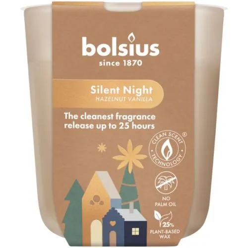 Bolsius Geurglas 80/73 | Geur: Silent Night | Kleur: Caramel