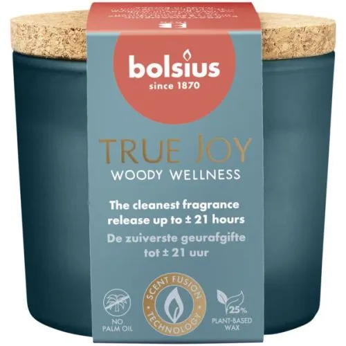 Bolsius Geurglas + Deksel 66/83 | Geur: Woody Wellness