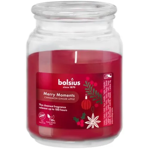 Bolsius Geurglas + Deksel |135/100 | Geur Merry Moments