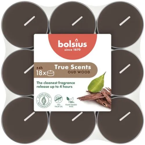Bolsius Geurtheelichten 4 uur 18 stuks True Scents