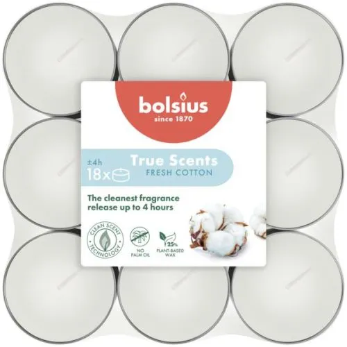 Bolsius Geurtheelichten 4 uur 18 stuks True Scents