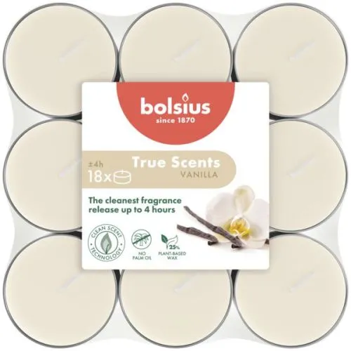 Bolsius Geurtheelichten 4 uur 18 stuks True Scents