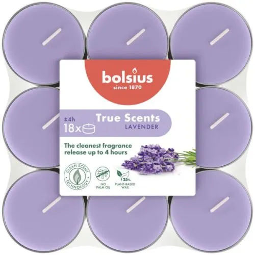 Bolsius Geurtheelichten 4 uur 18 stuks True Scents