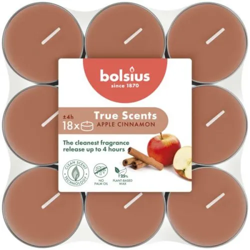 Bolsius Geurtheelichten 4 uur 18 stuks True Scents