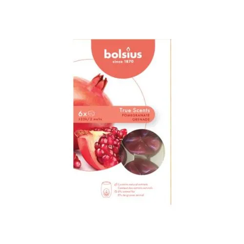 Bolsius Wax Melts | Geur: Granaatappel | 6 stuks