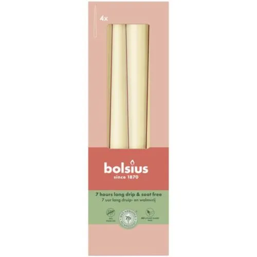 Bolsius Gotische kaars | 245/24 | Kleur: Haver Beige | 4 St