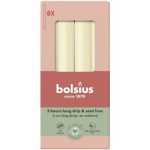 Bolsius Dinerkaarsen | 170/20 | Kleur: Zacht Parel | 8 stuks