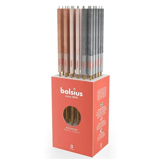 Bolsius Tuinfakkel | Rustiek | 1130/30 | Assorti kleuren