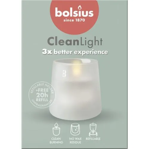 Bolsius Clean light | Starterkit + Navul | Kleur: Wit