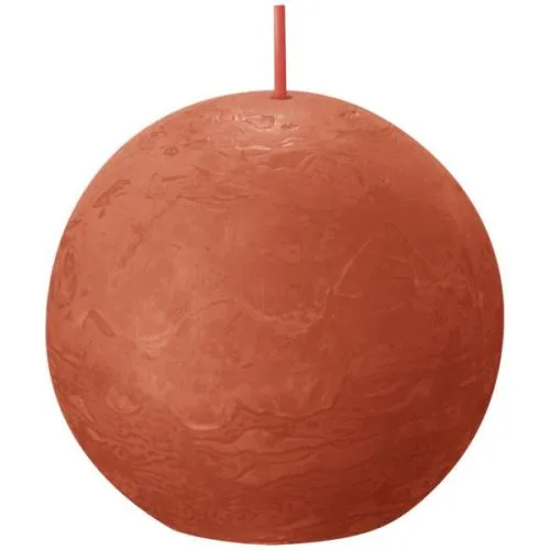 Bolsius Bolkaars 76mm | Rustiek | Kleur: Aards Oranje
