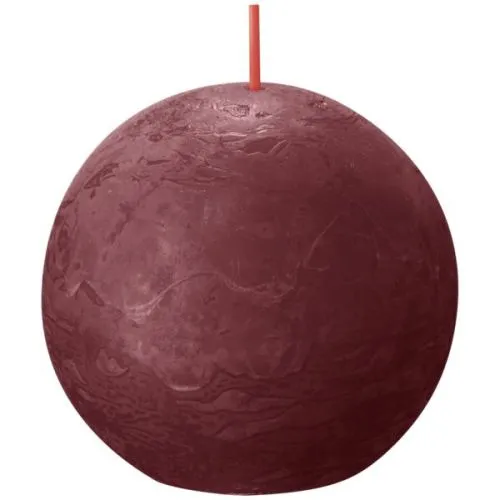 Bolsius Bolkaars 76mm | Rustiek | Kleur: Fluweel Rood