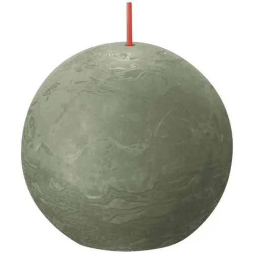 Bolsius Bolkaars 76mm | Rustiek | Kleur: Olijfgroen