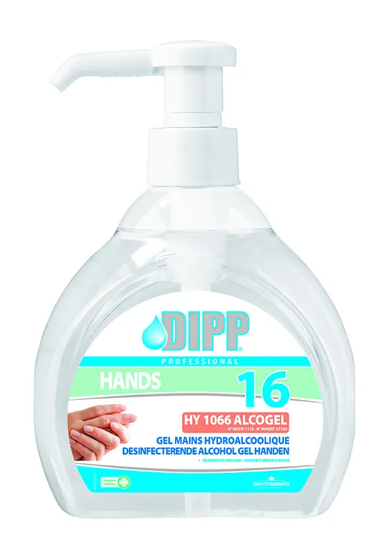 DIPP No. 16 Desinfecterende Alc. Gel Handen + Pomp 500ml